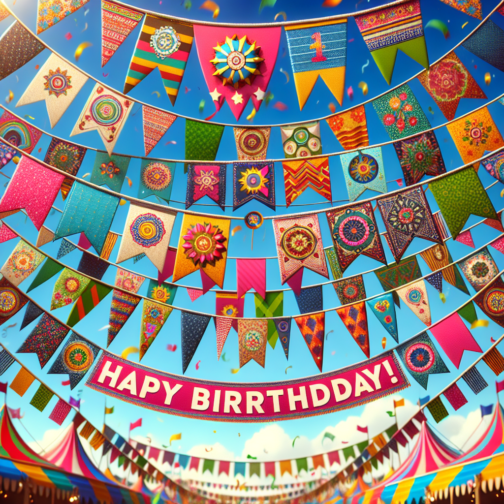 Fødselsdagsflag png til print: Gør din fest ekstra farverig